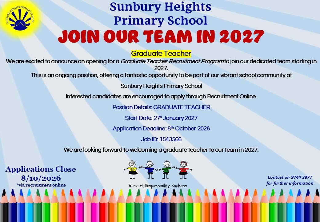 Facebook Job add - Teacher 2027