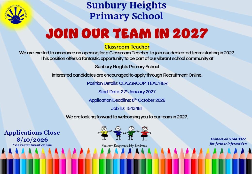 Facebook Job add - Teacher 2027